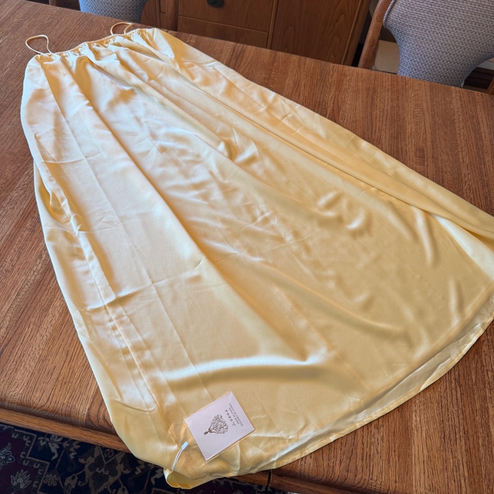 Butter Yellow Midi Dress Size Small